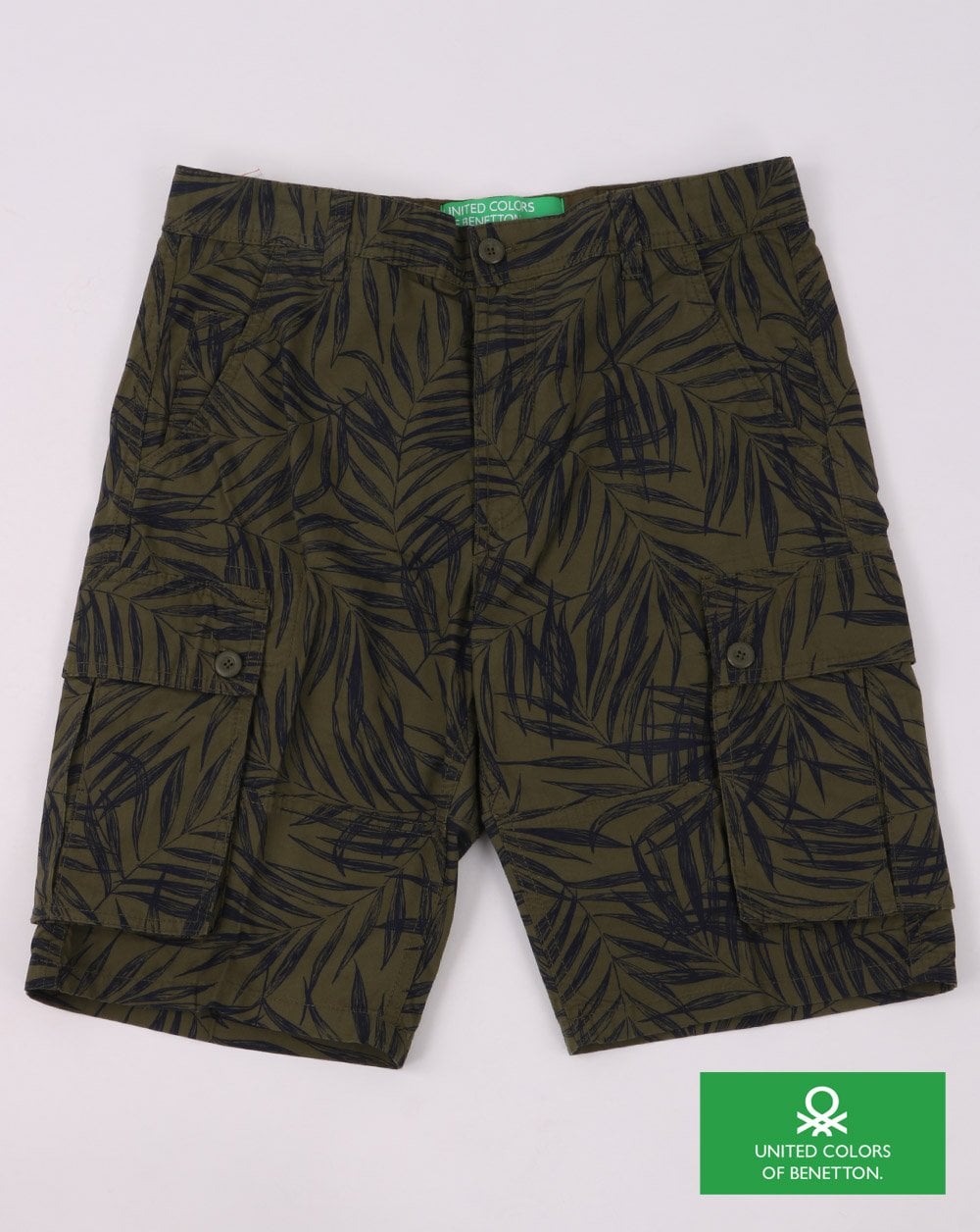 Benetton Combat Print Shorts Khaki
