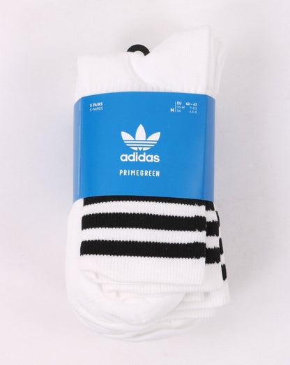 Adidas Originals Mid Cut Crew Socks 5 Pack White