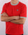 Fila Vintage Retro Ringer T Shirt Red