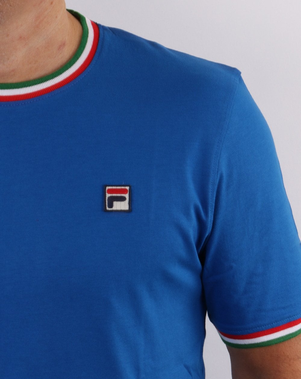 Fila Vintage Ringer T Shirt Italia Blue