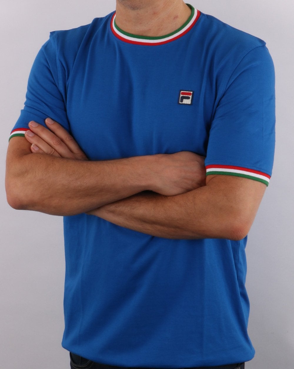 Fila Vintage Ringer T Shirt Italia Blue