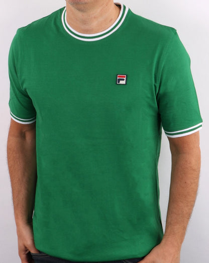 Fila Vintage Ringer T Shirt Green