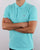 Tommy Jeans Cotton Pique Polo Shirt Aqua Blue