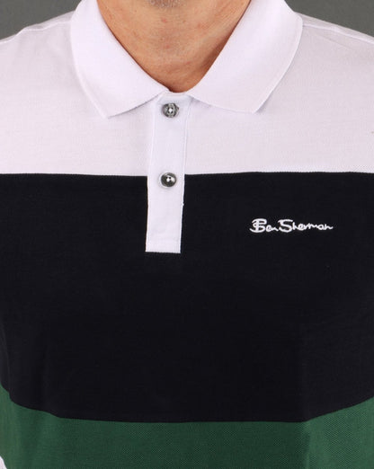 Ben Sherman Colour Block Polo Shirt White