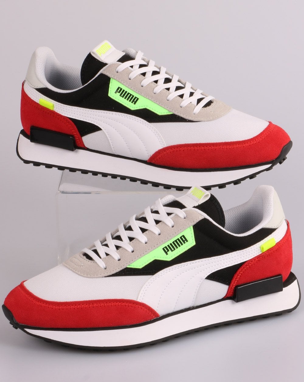 Puma Future Rider Retro Trainers White/Red/Black