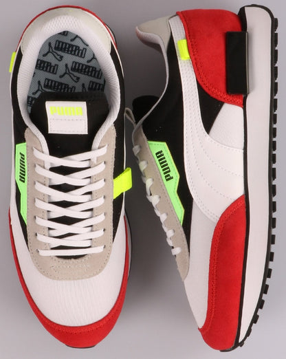 Puma Future Rider Retro Trainers White/Red/Black