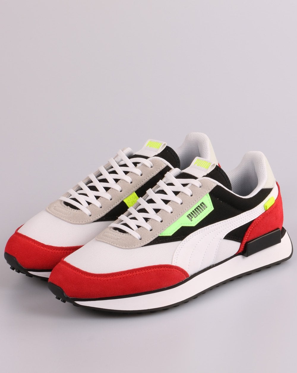 Puma Future Rider Retro Trainers White/Red/Black
