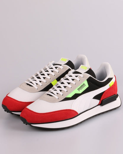 Puma Future Rider Retro Trainers White/Red/Black