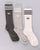 Adidas Originals Solid Crew Socks 3 Pack White/Grey