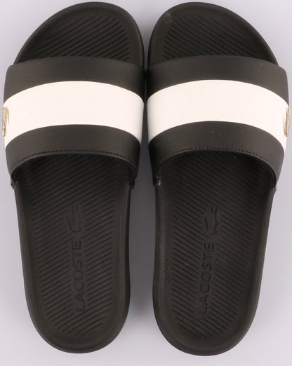 Lacoste Footwear Croco Slide Black/White