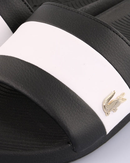 Lacoste Footwear Croco Slide Black/White