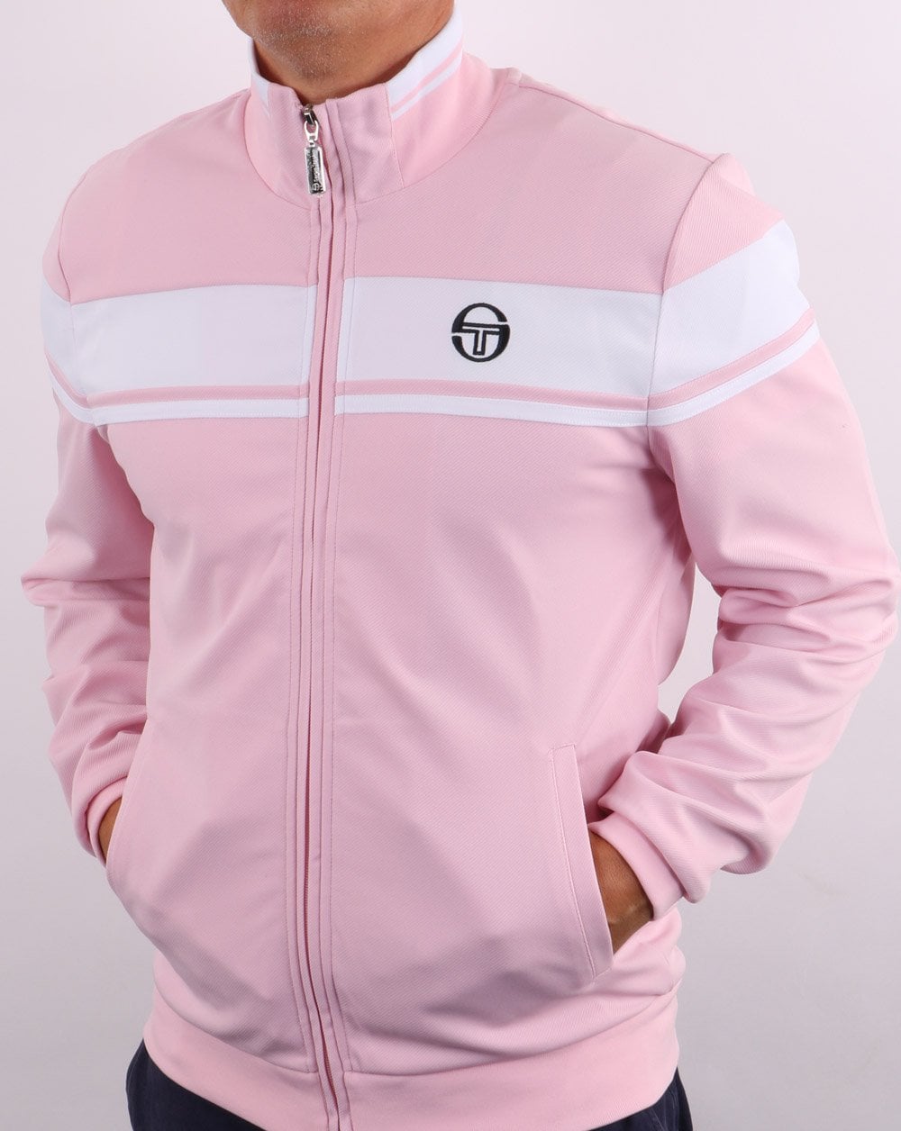 Sergio Tacchini Masters Track Top Pink/White