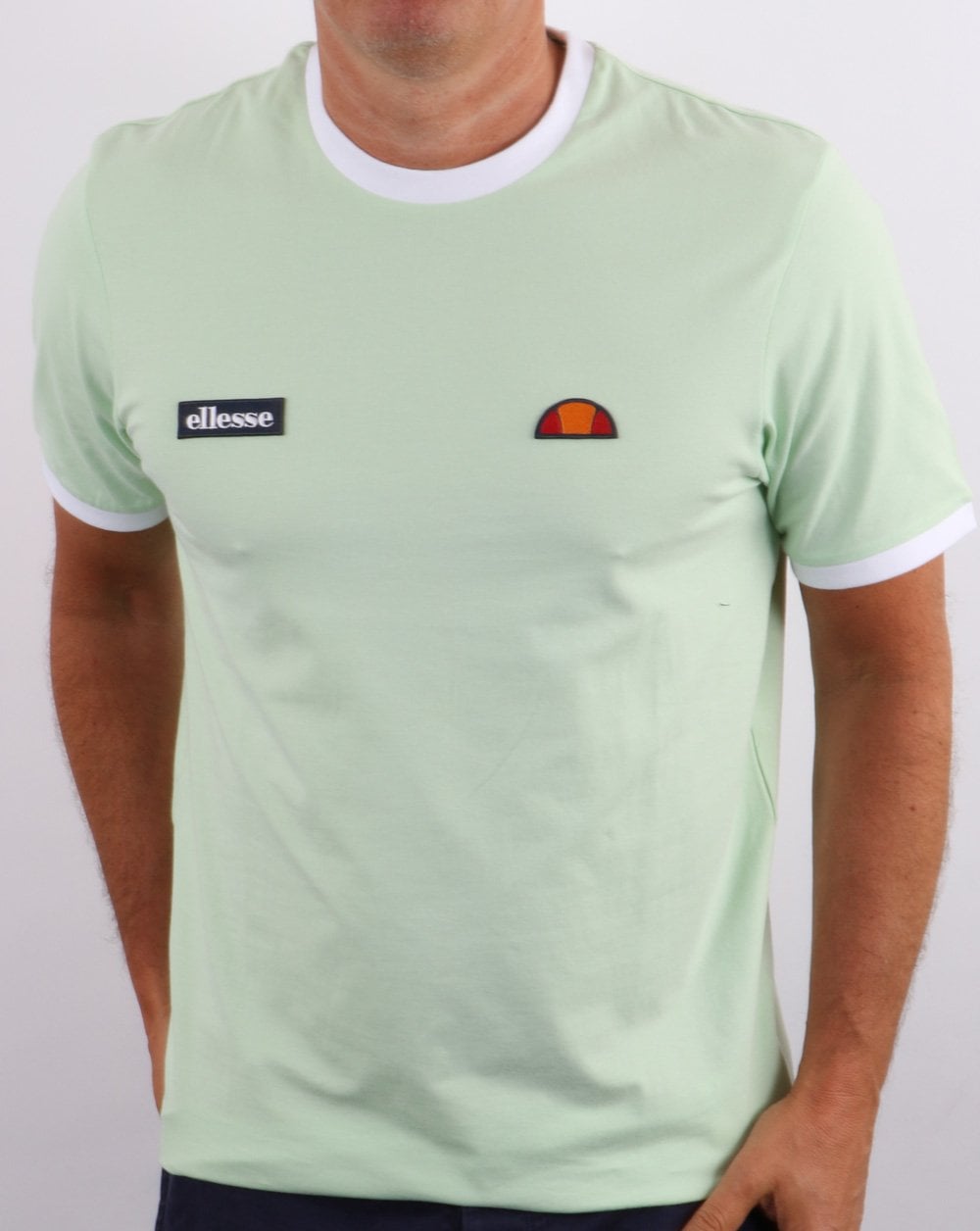 Ellesse Ringer T Shirt Light Green
