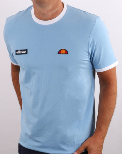 Ellesse Ringer T Shirt Light Blue