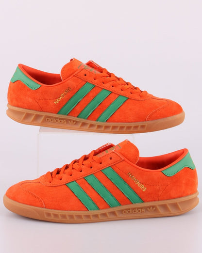 Adidas Hamburg Trainers Vibrant Orange/ Green