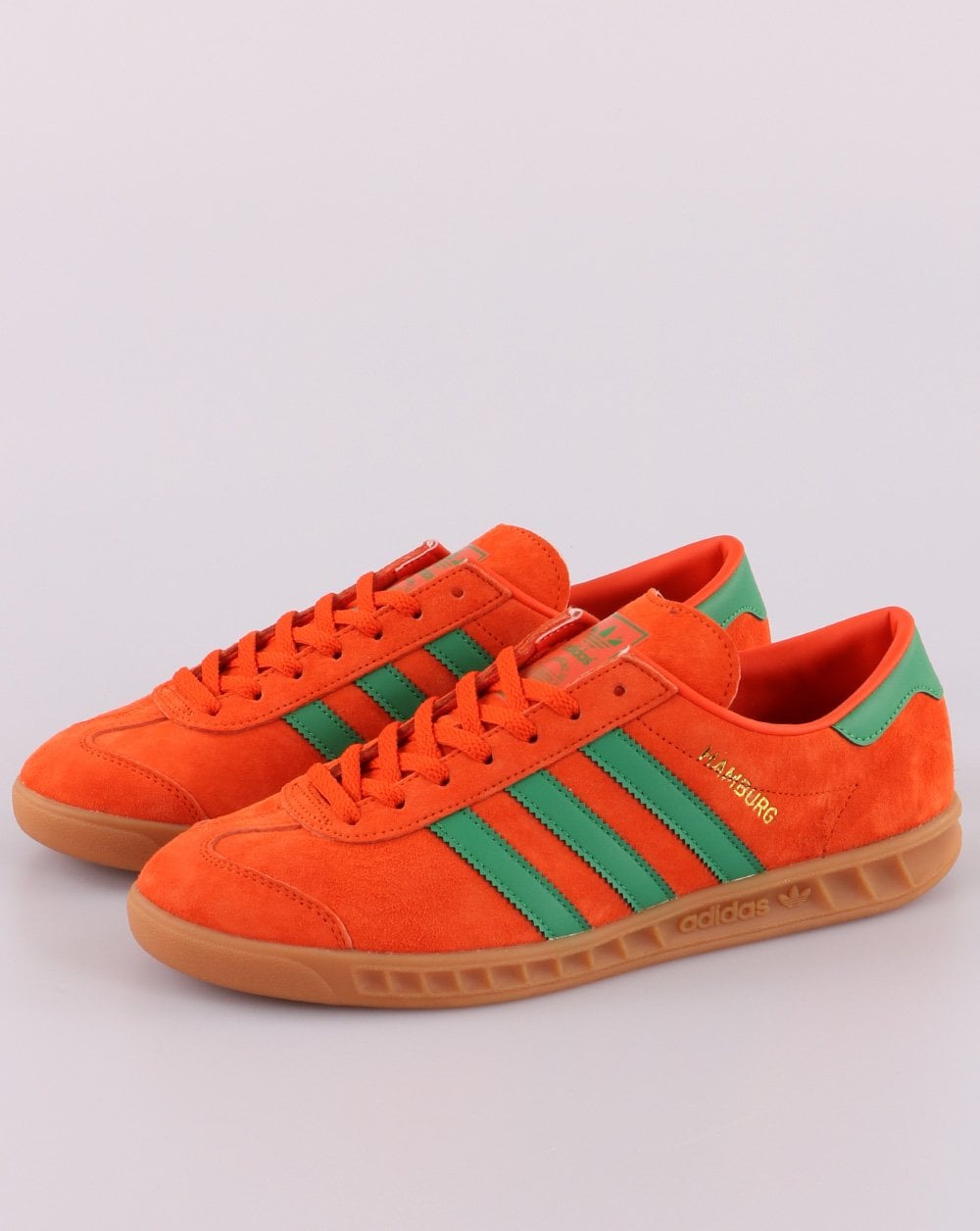 Adidas Hamburg Trainers Vibrant Orange/ Green