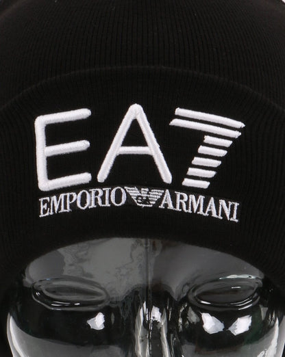 EA7 Beanie Hat Black