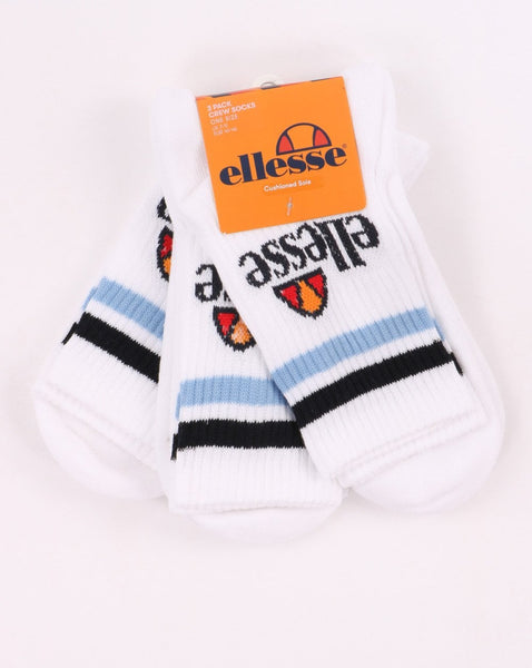 Ellesse Pullo 3 Pack Socks White/navy