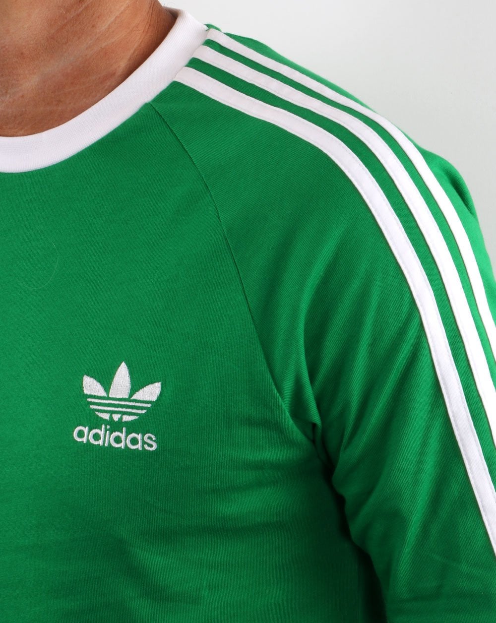 Adidas Originals 3 Stripes Ls T Shirt Green