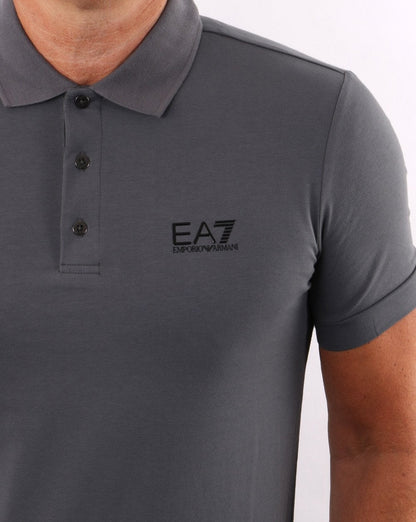 Emporio Armani EA7 Classic Polo Shirt Metal Grey