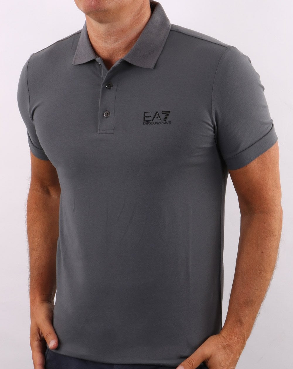 Emporio Armani EA7 Classic Polo Shirt Metal Grey