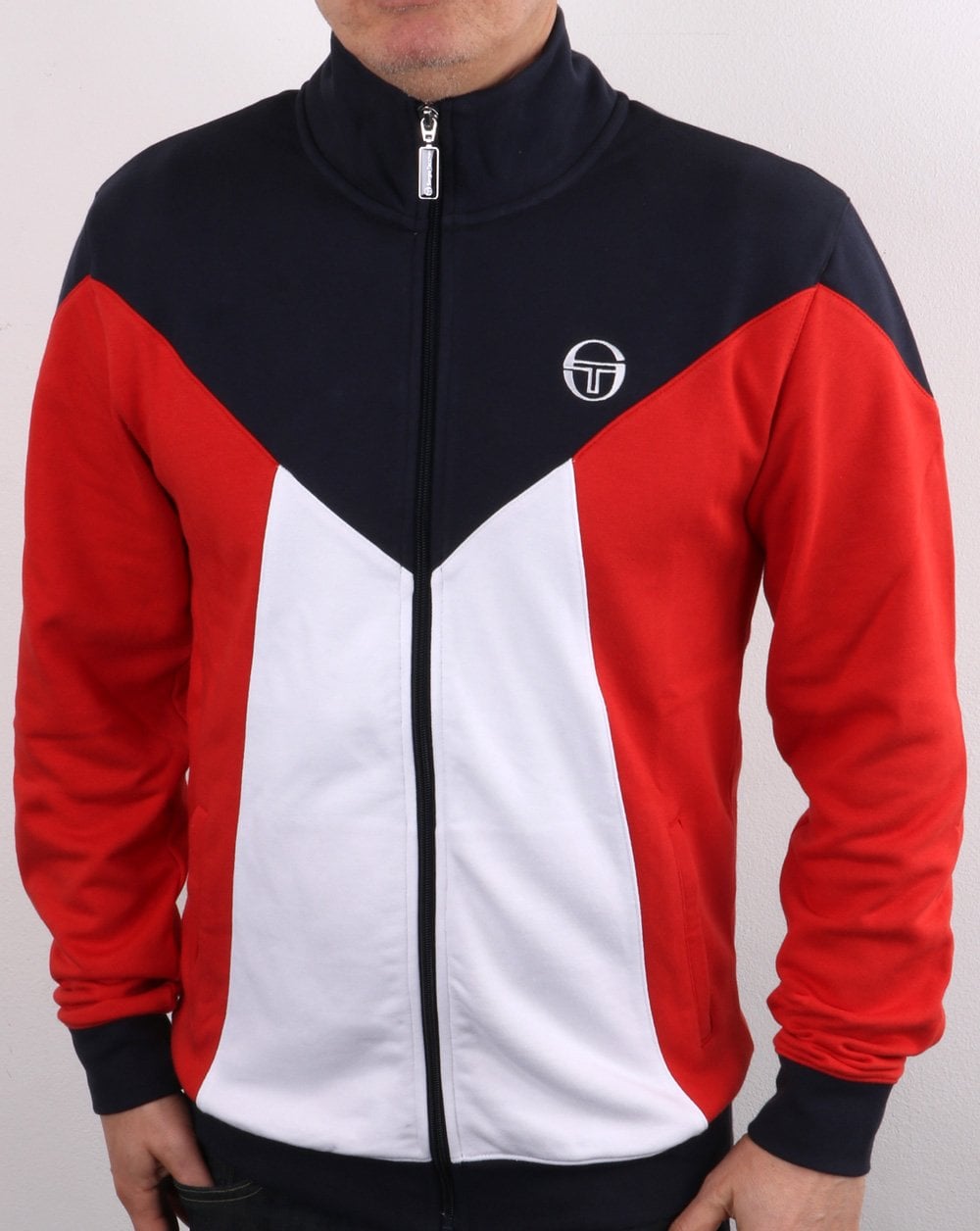 Sergio Tacchini Vero Track Top Navy/White/red
