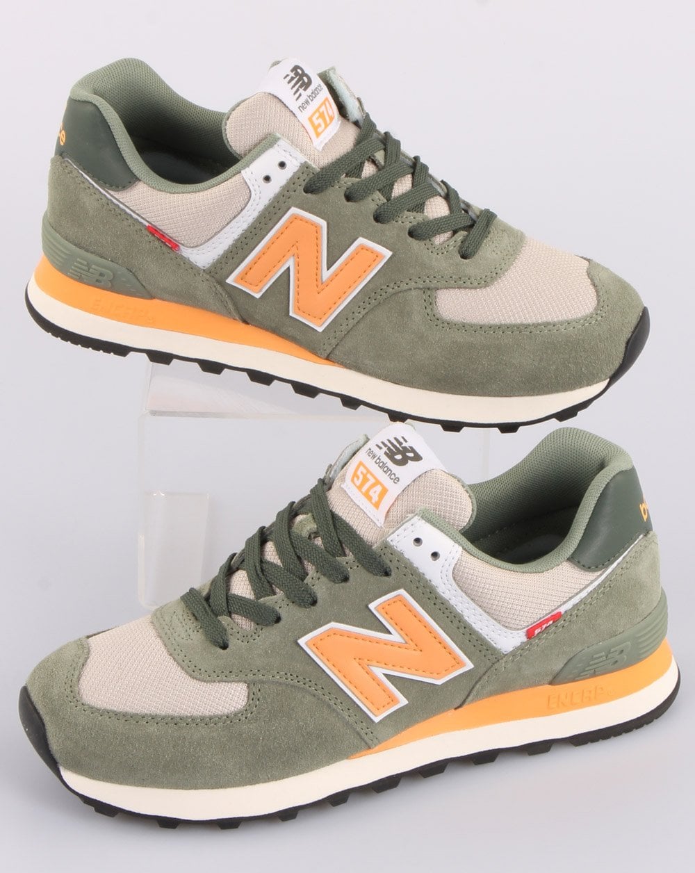 New Balance 574 Trainer Green/Orange