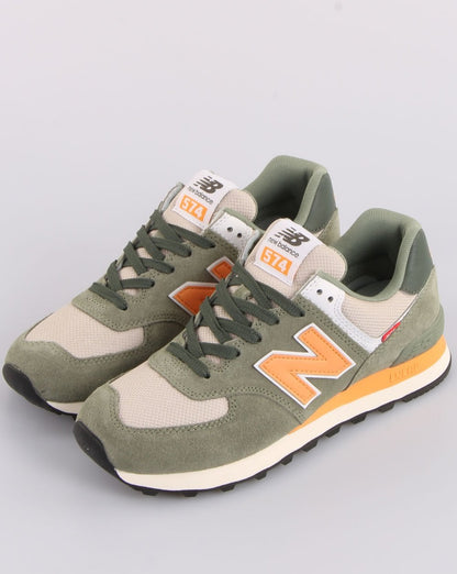 New Balance 574 Trainer Green/Orange