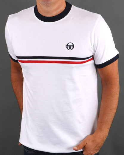 Sergio Tacchini Supermac T Shirt White/Red