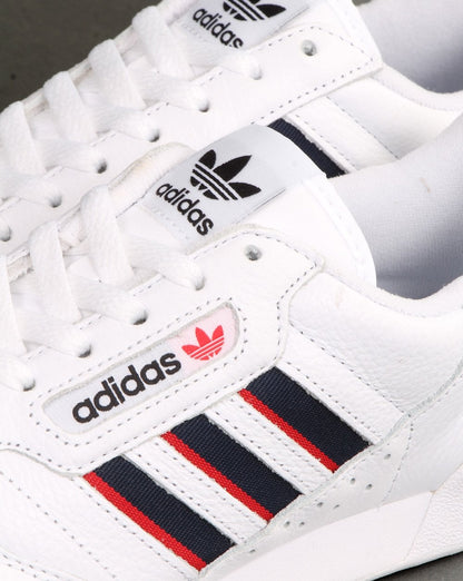 Adidas Continental 80 Trainers White - Navy Red Stripes