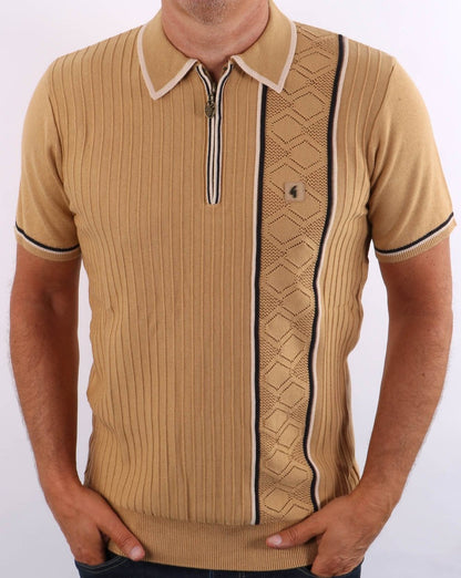 Gabicci Vintage Mcqueen Zip Jumper Sand
