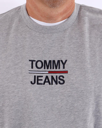 Tommy Jeans Essential Crew Neck Sweatshirt Light Grey Heather