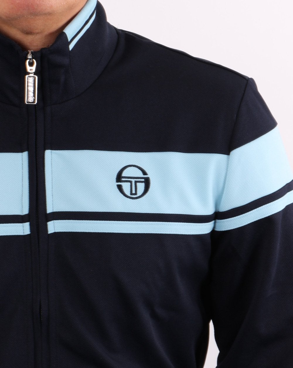Sergio Tacchini Masters Tipped Track Top Navy/Sky