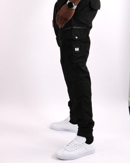 Weekend Offender Salvador Nylon Cargo Pants Black