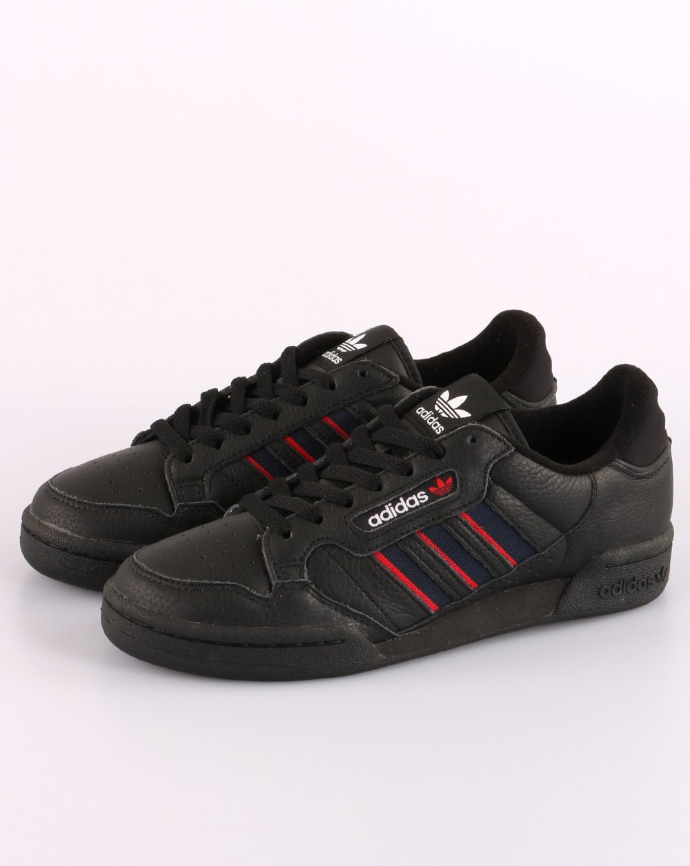 Adidas Continental 80 Stripes Trainers Black/navy/red