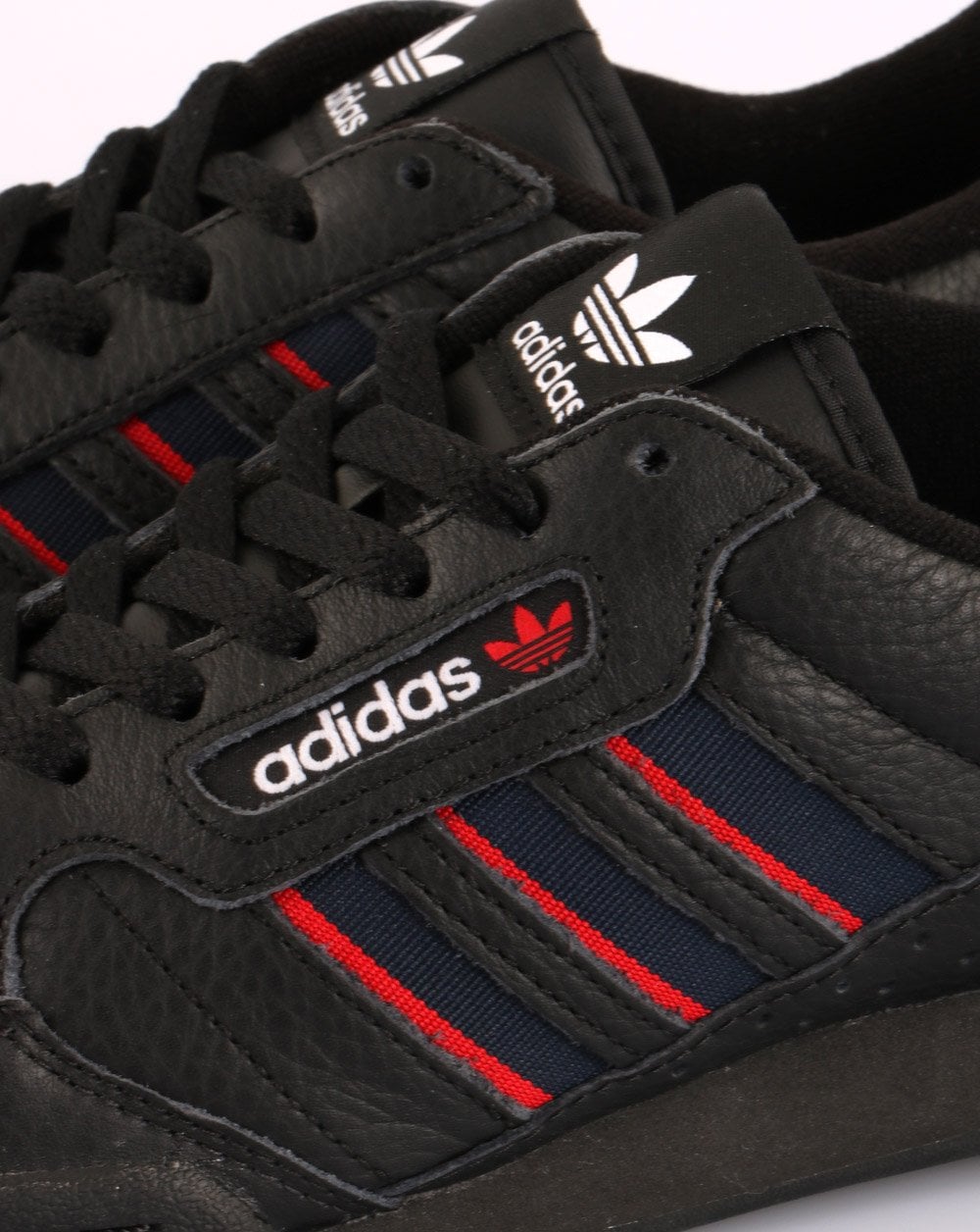 Adidas Continental 80 Stripes Trainers Black/navy/red