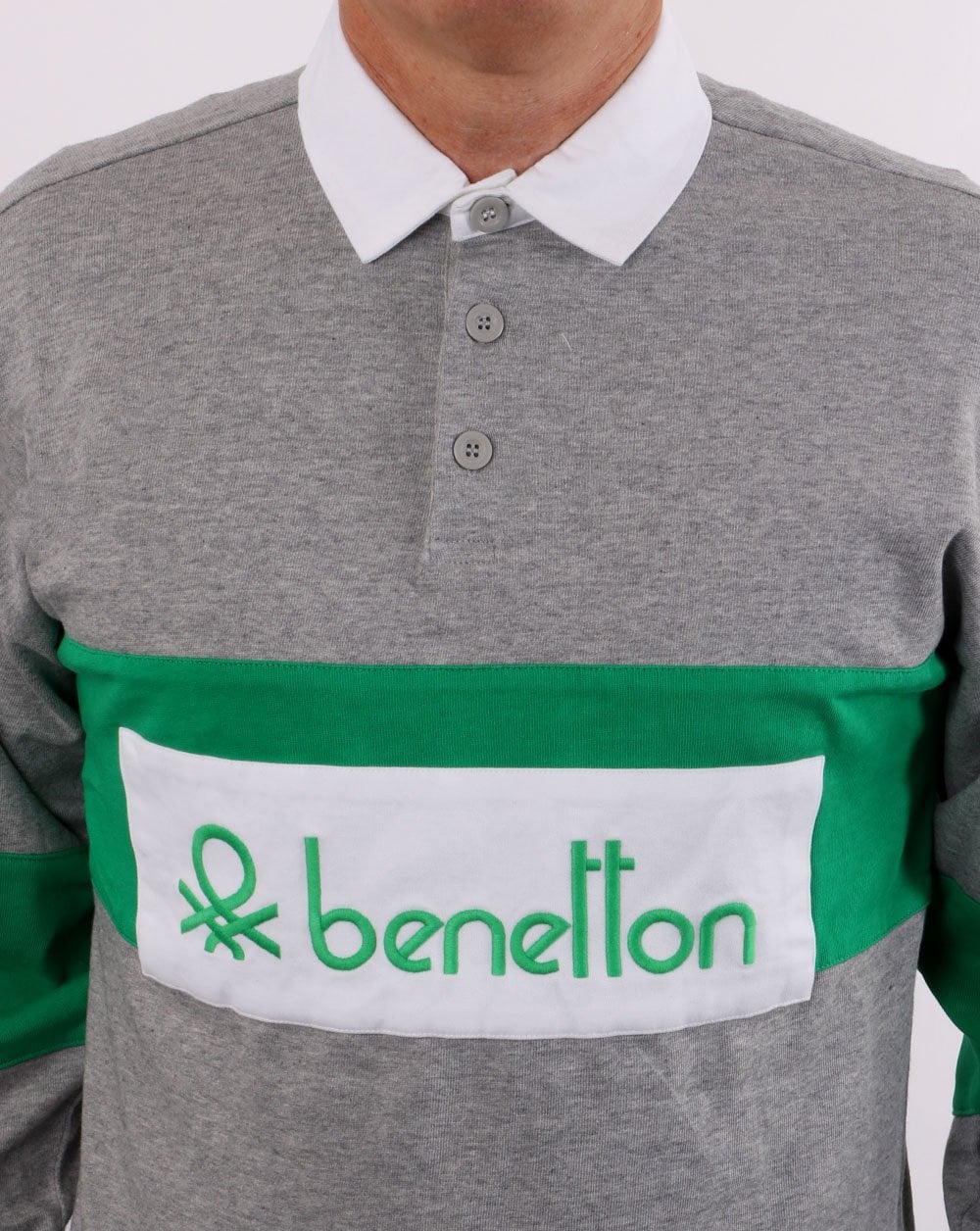 Benetton Rugby Shirt Grey