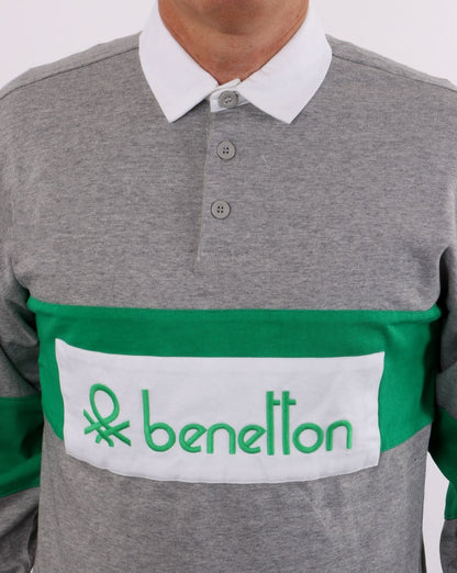Benetton Rugby Shirt Grey