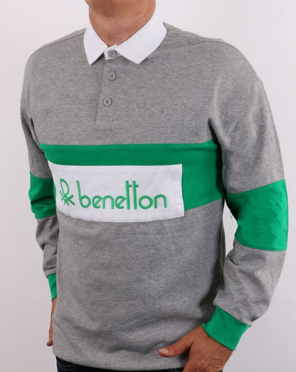 Benetton Rugby Shirt Grey