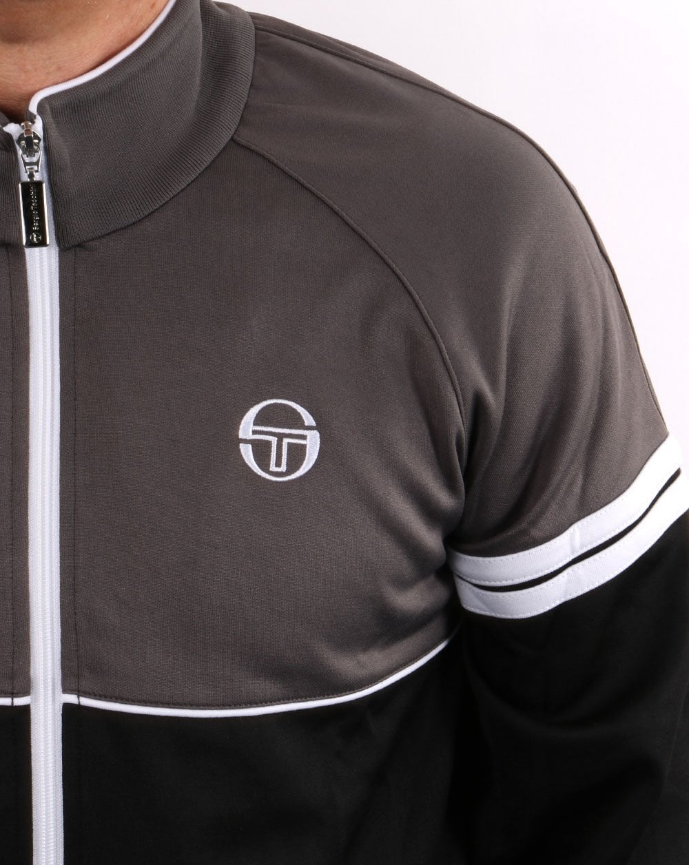 Sergio Tacchini Orion Track Top Charcoal Grey/Black