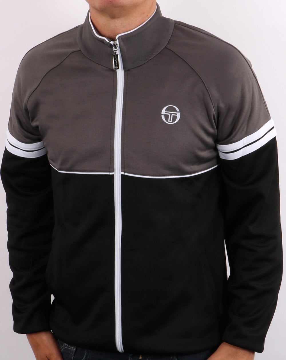Sergio Tacchini Orion Track Top Charcoal Grey/Black
