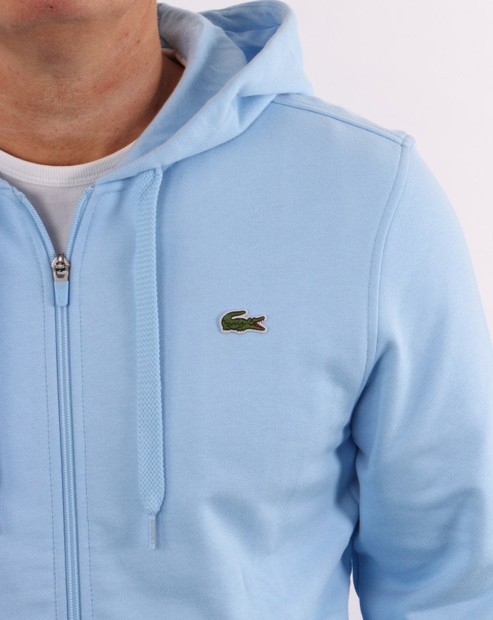 Lacoste Full Zip Hoodie Sky Blue