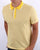Benetton Striped Polo Shirt Yellow