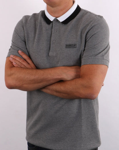 Barbour International Ampere Polo Grey Marl