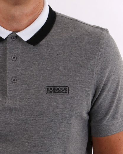 Barbour International Ampere Polo Grey Marl