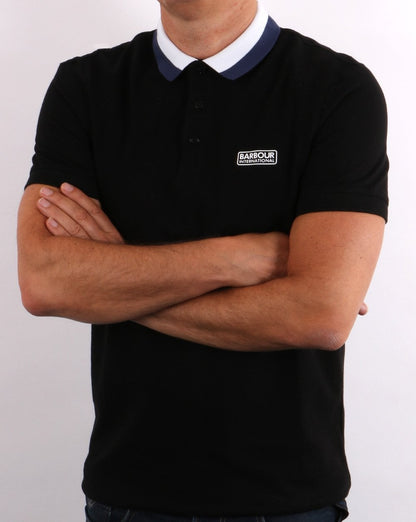 Barbour International Ampere Polo Black/Blue