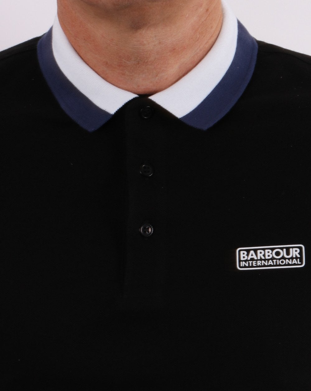 Barbour International Ampere Polo Black/Blue