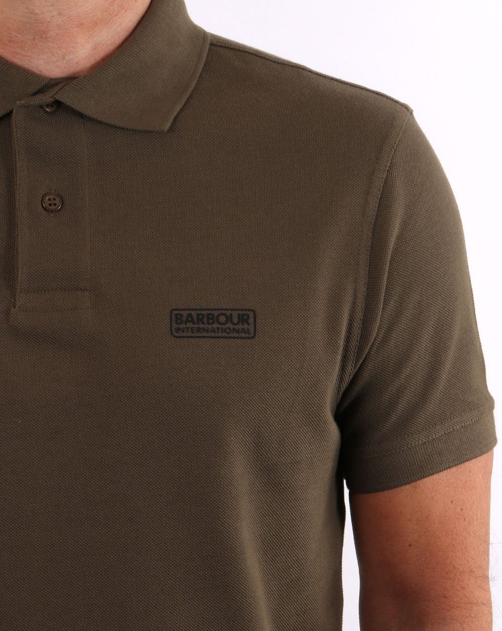 Barbour International Essential Polo Dusky Olive
