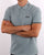Barbour International Essential Tipped Polo Grey Blue