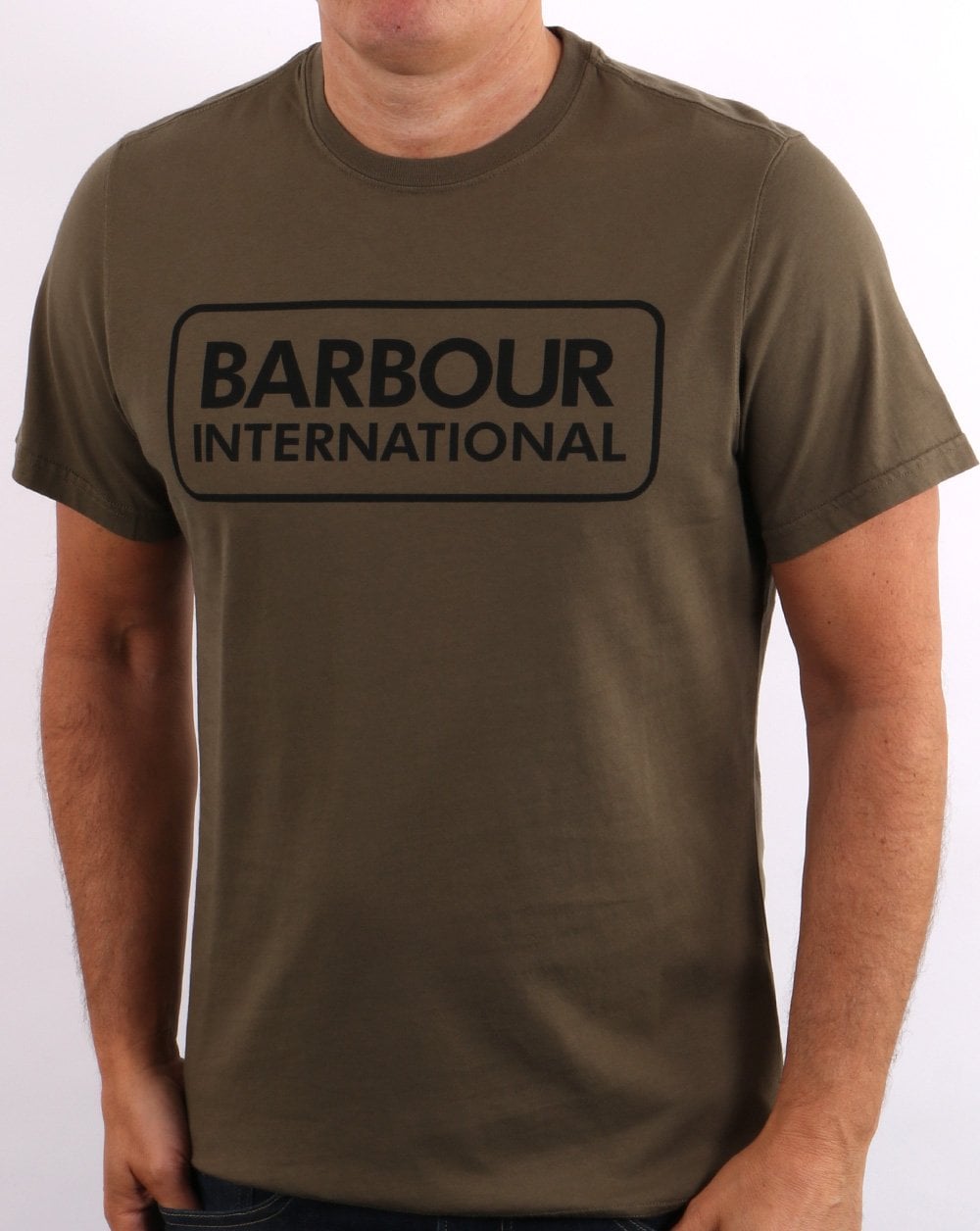 Barbour International Block Logo T-shirt Dusky Khaki
